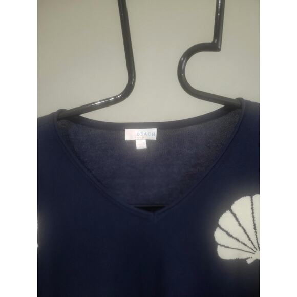 Belle Beach Kim Gravel Size 3X Navy Shell Sweater A683751 NWOT - Picture 3 of 9